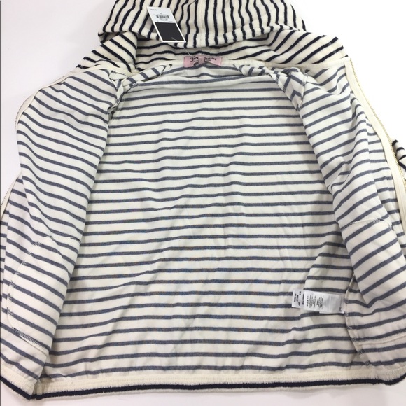 Juicy Couture S Striped Easy Zip Up Hoodie - Picture 7 of 8
